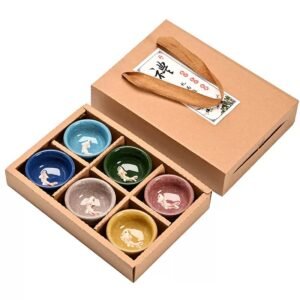 Fish Cup Small Ceramic Tea Cup 5 Pieces