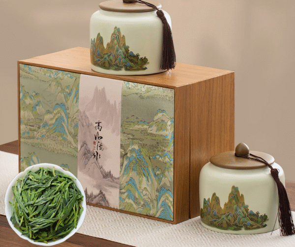 2025 organic new tea Longjing green tea spring tea ceramic jar 250g - Image 4